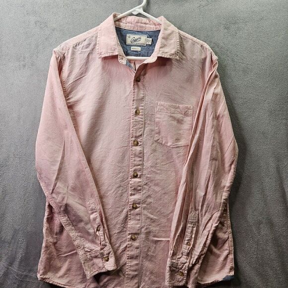 Grayers Clothiers Shirt Mens Large Pink Anchor Button Down Woven Long Sleeve - Picture 1 of 7